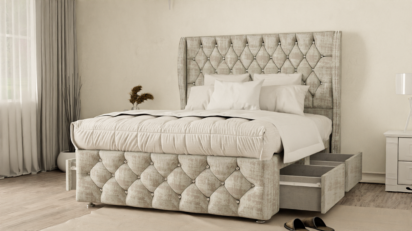 Monaco Wingback Divan Bed