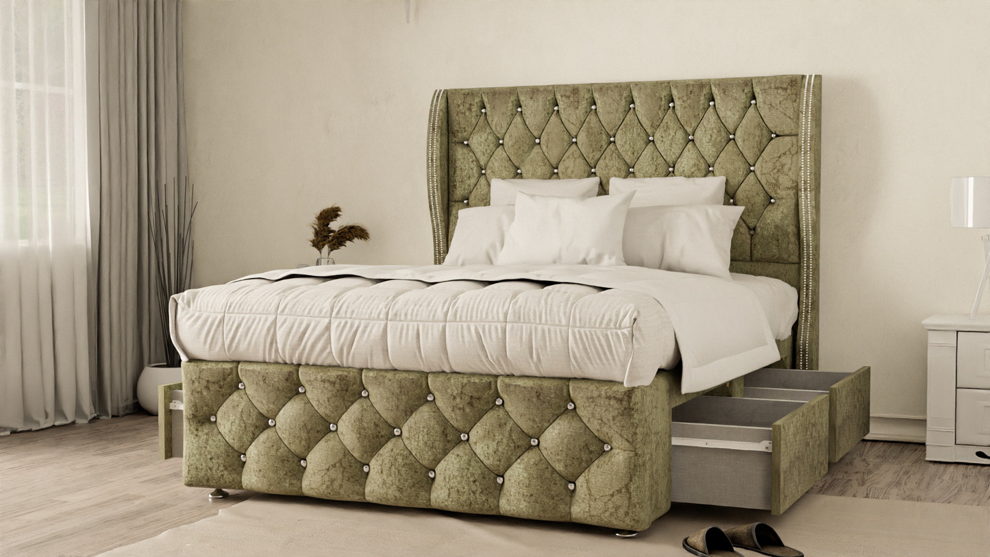 Monaco Wingback Divan Bed
