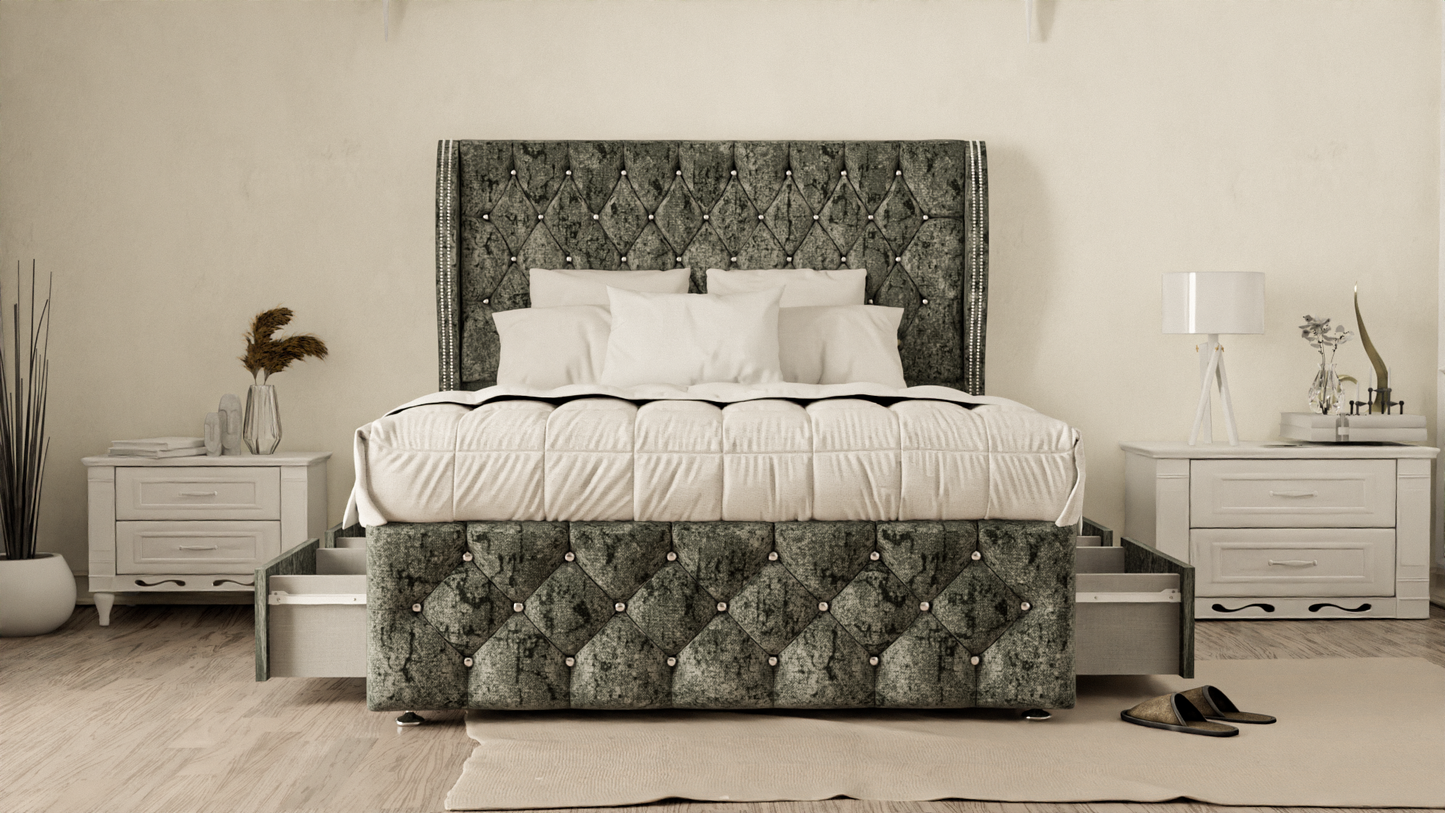 Monaco Wingback Divan Bed