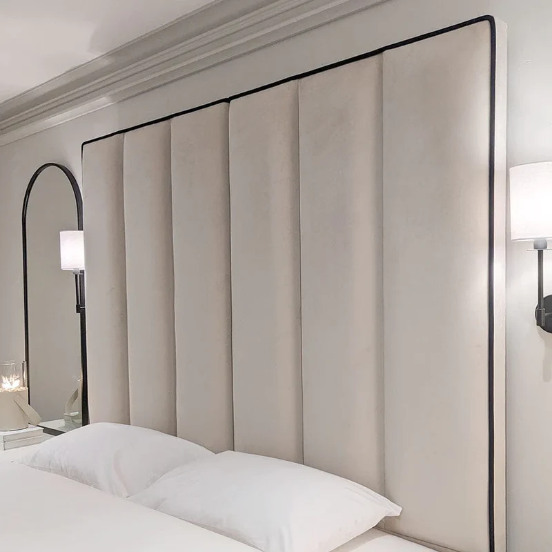 Hugo Luxury Tall Panelled Bed With Contrast Piping