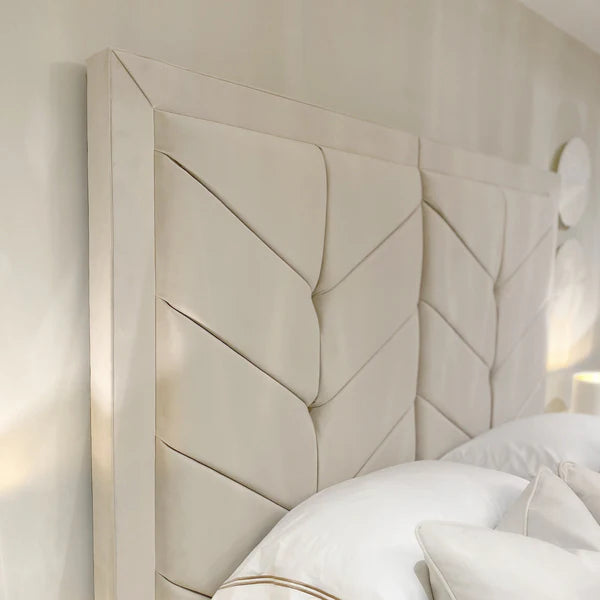 Cambria Chevron Velvet Bed